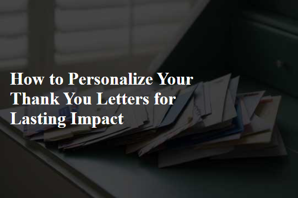 How to Personalize Your Thank You Letters for Lasting Impact