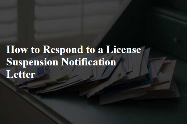 How to Respond to a License Suspension Notification Letter