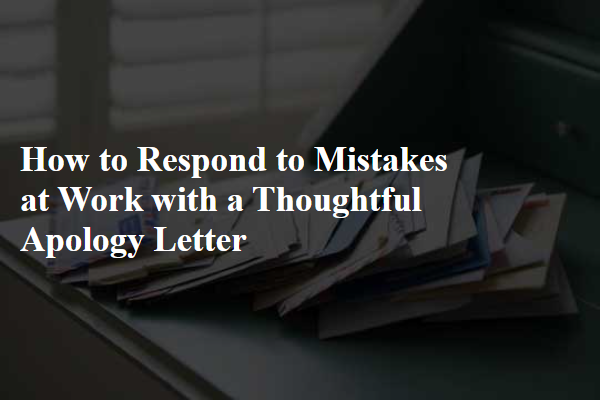 How to Respond to Mistakes at Work with a Thoughtful Apology Letter