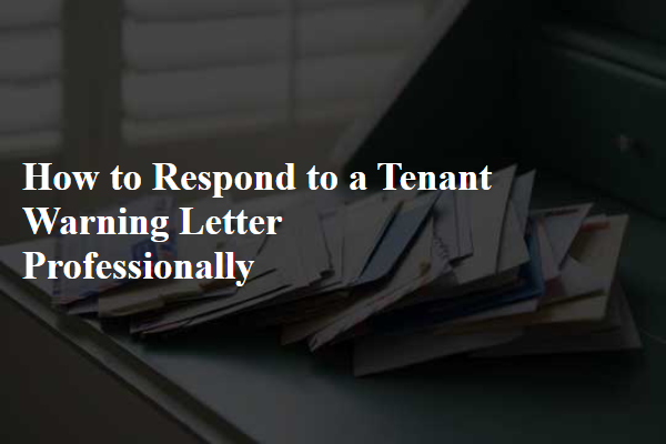 How to Respond to a Tenant Warning Letter Professionally