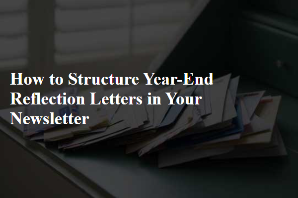 How to Structure Year-End Reflection Letters in Your Newsletter