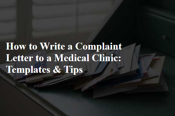 How to Write a Complaint Letter to a Medical Clinic: Templates & Tips