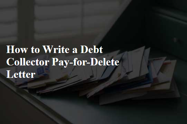 How to Write a Debt Collector Pay-for-Delete Letter