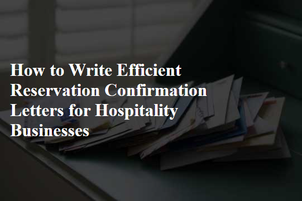 How to Write Efficient Reservation Confirmation Letters for Hospitality Businesses