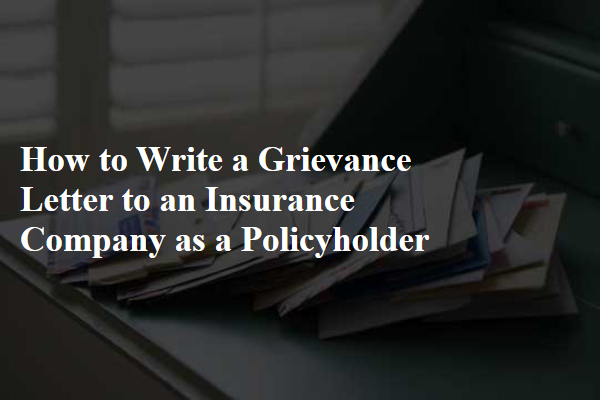 How to Write a Grievance Letter to an Insurance Company as a Policyholder