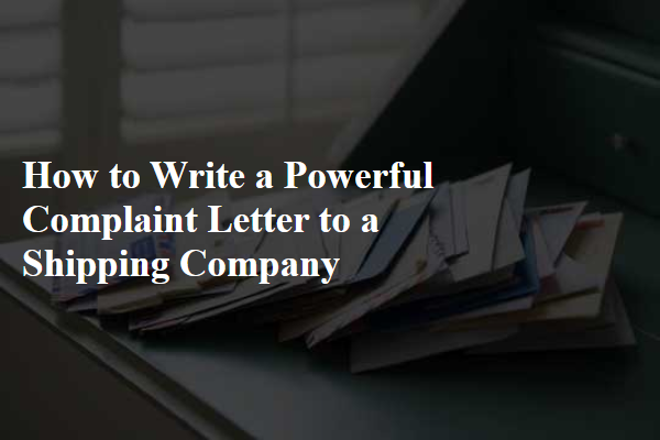 How to Write a Powerful Complaint Letter to a Shipping Company