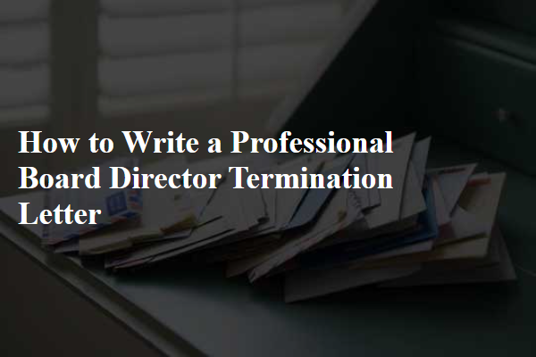 How to Write a Professional Board Director Termination Letter