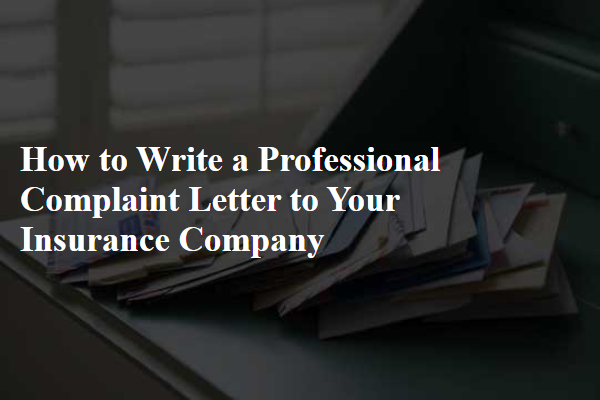 How to Write a Professional Complaint Letter to Your Insurance Company
