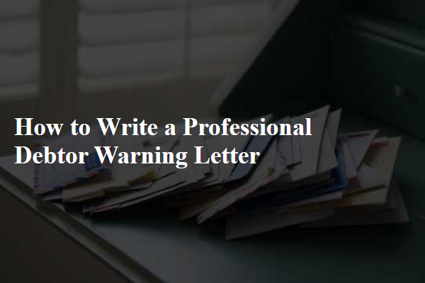How to Write a Professional Debtor Warning Letter