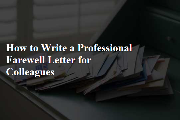 How to Write a Professional Farewell Letter for Colleagues