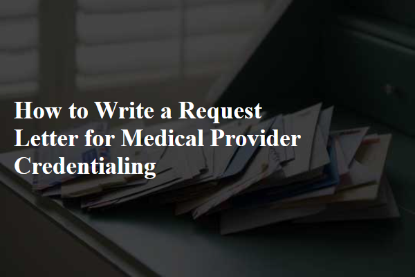 How to Write a Request Letter for Medical Provider Credentialing