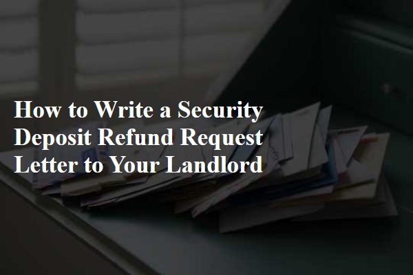 How to Write a Security Deposit Refund Request Letter to Your Landlord