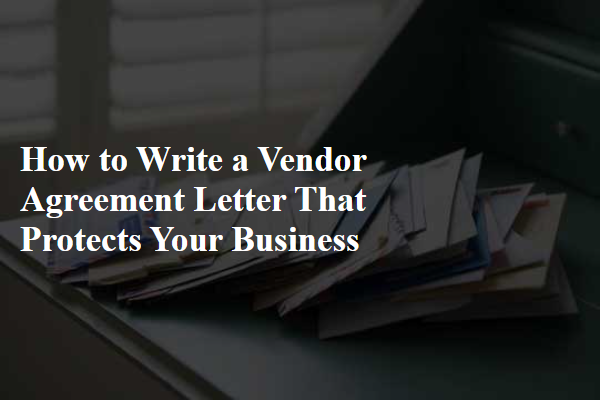 How to Write a Vendor Agreement Letter That Protects Your Business