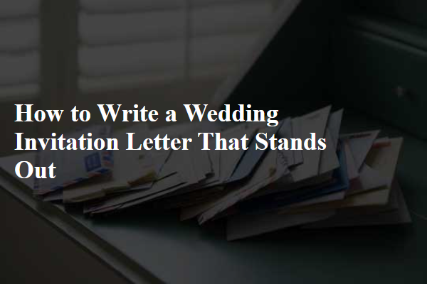 How to Write a Wedding Invitation Letter That Stands Out