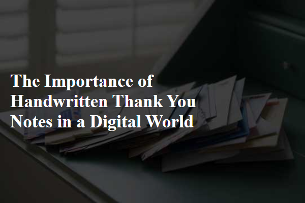 The Importance of Handwritten Thank You Notes in a Digital World