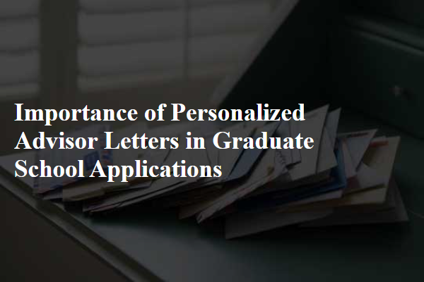 Importance of Personalized Advisor Letters in Graduate School Applications