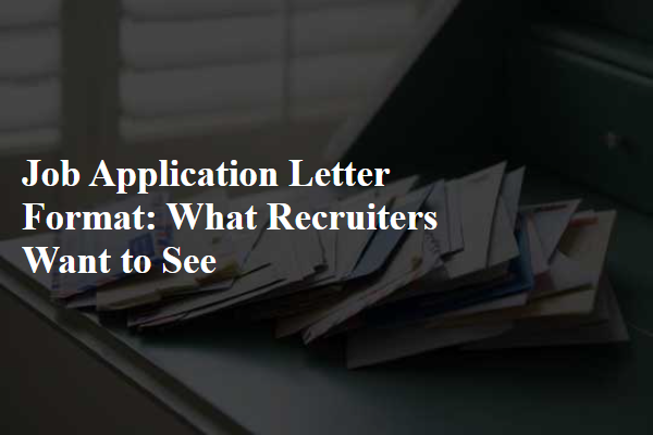 Job Application Letter Format: What Recruiters Want to See