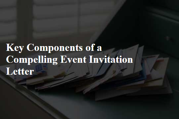 Key Components of a Compelling Event Invitation Letter