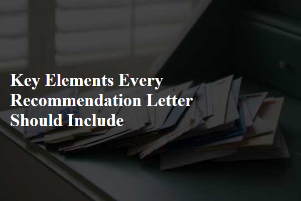 Key Elements Every Recommendation Letter Should Include