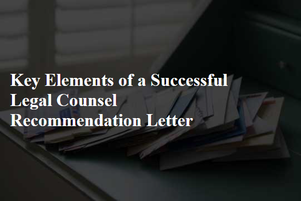 Key Elements of a Successful Legal Counsel Recommendation Letter