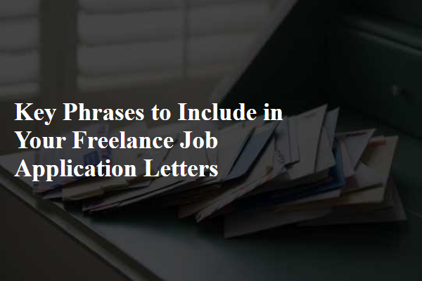 Key Phrases to Include in Your Freelance Job Application Letters