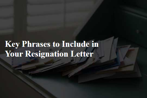 Key Phrases to Include in Your Resignation Letter