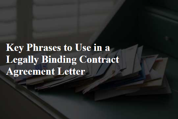 Key Phrases to Use in a Legally Binding Contract Agreement Letter