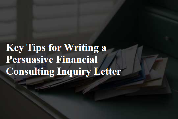 Key Tips for Writing a Persuasive Financial Consulting Inquiry Letter