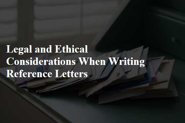 Legal and Ethical Considerations When Writing Reference Letters