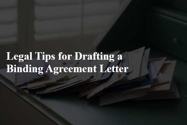 Legal Tips for Drafting a Binding Agreement Letter