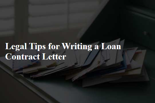 Legal Tips for Writing a Loan Contract Letter
