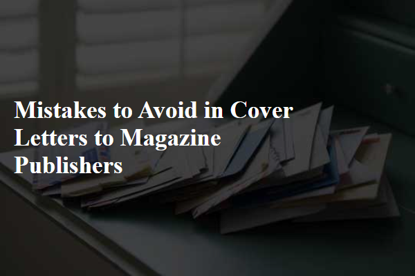 Mistakes to Avoid in Cover Letters to Magazine Publishers