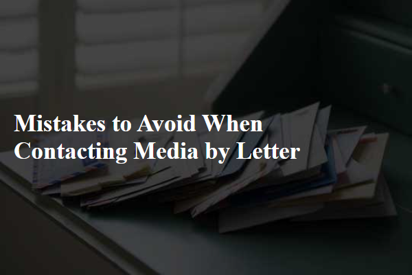 Mistakes to Avoid When Contacting Media by Letter