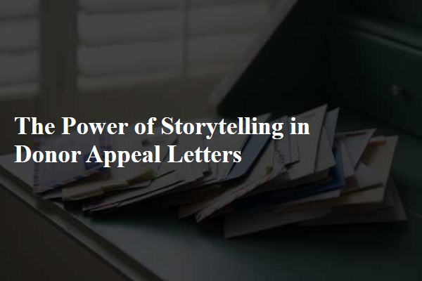 The Power of Storytelling in Donor Appeal Letters