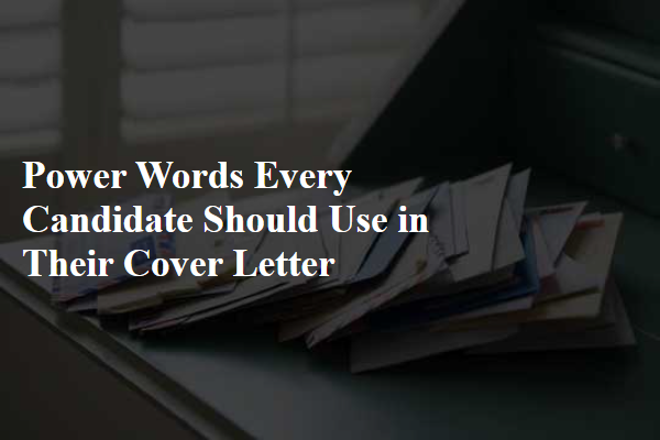Power Words Every Candidate Should Use in Their Cover Letter