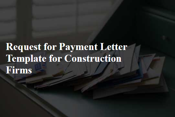 Request for Payment Letter Template for Construction Firms