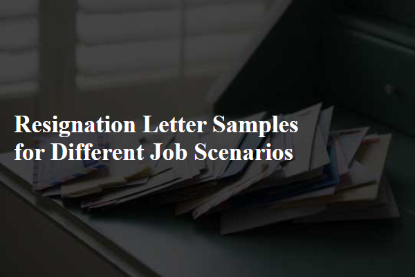 Resignation Letter Samples for Different Job Scenarios