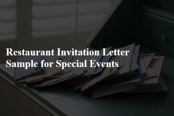 Restaurant Invitation Letter Sample for Special Events