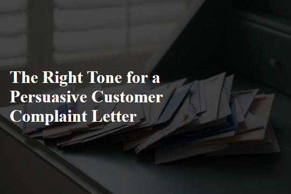 The Right Tone for a Persuasive Customer Complaint Letter