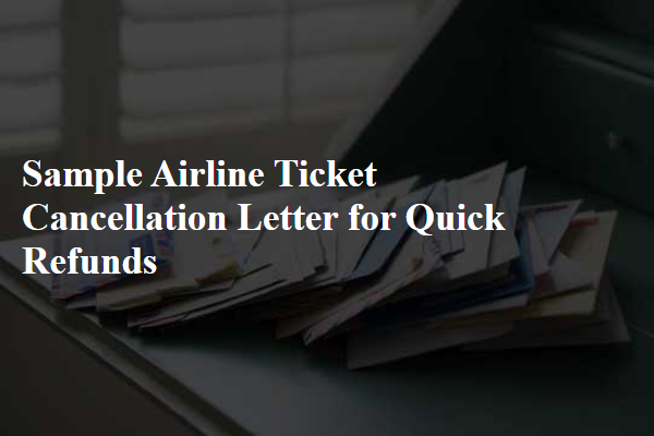 Sample Airline Ticket Cancellation Letter for Quick Refunds