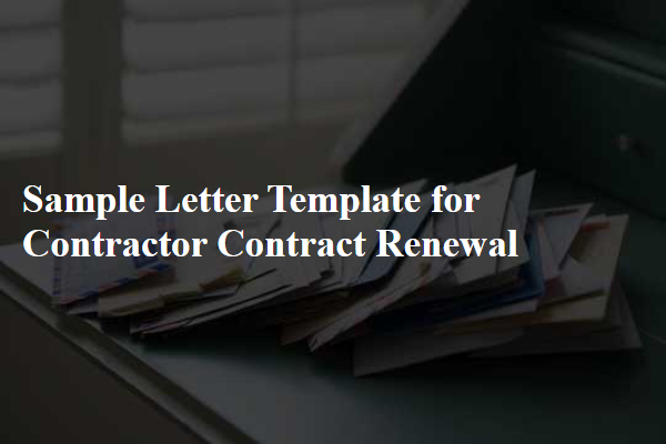Sample Letter Template for Contractor Contract Renewal