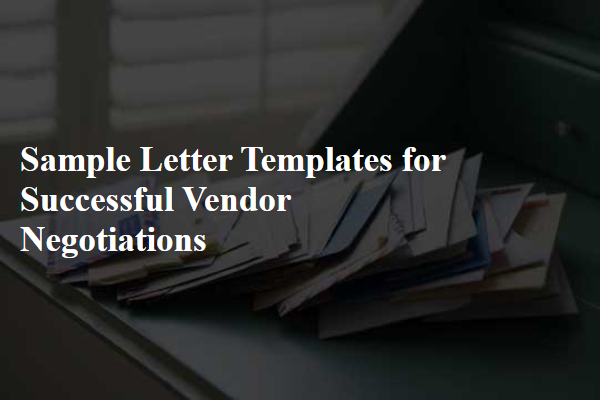 Sample Letter Templates for Successful Vendor Negotiations