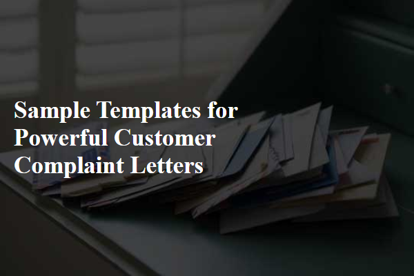 Sample Templates for Powerful Customer Complaint Letters
