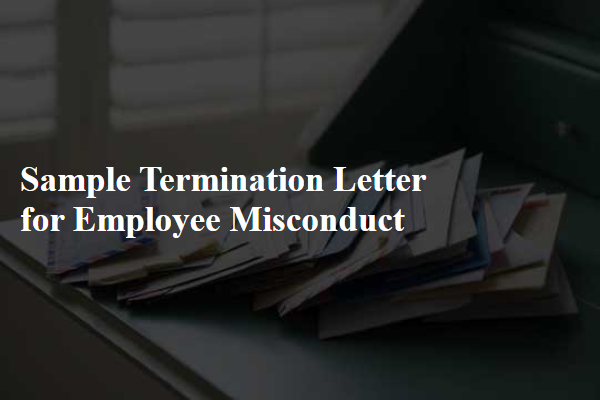 Sample Termination Letter for Employee Misconduct