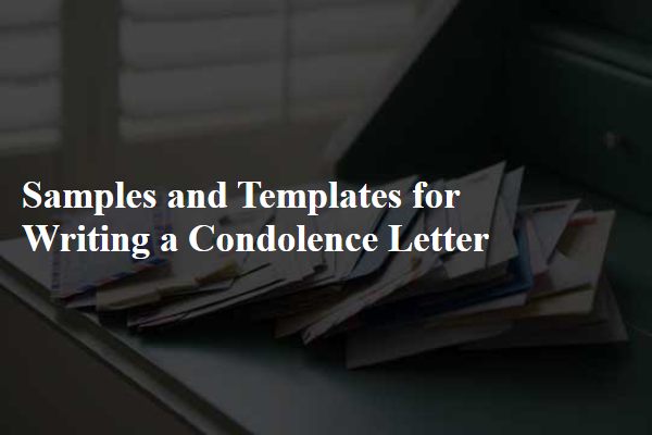 Samples and Templates for Writing a Condolence Letter