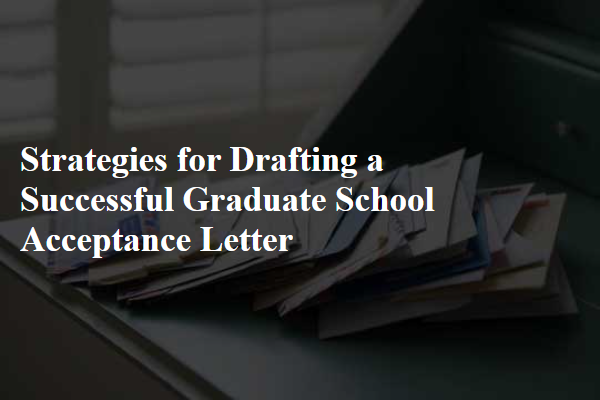 Strategies for Drafting a Successful Graduate School Acceptance Letter