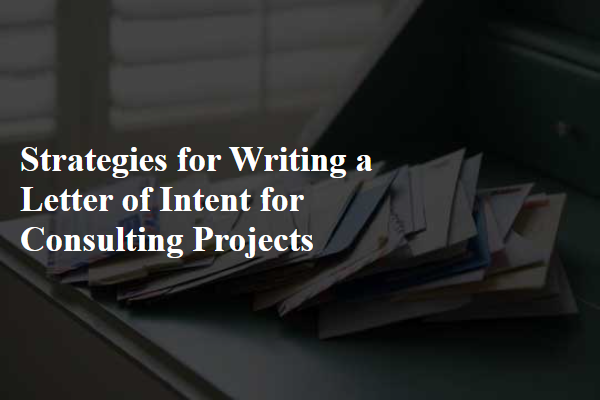 Strategies for Writing a Letter of Intent for Consulting Projects