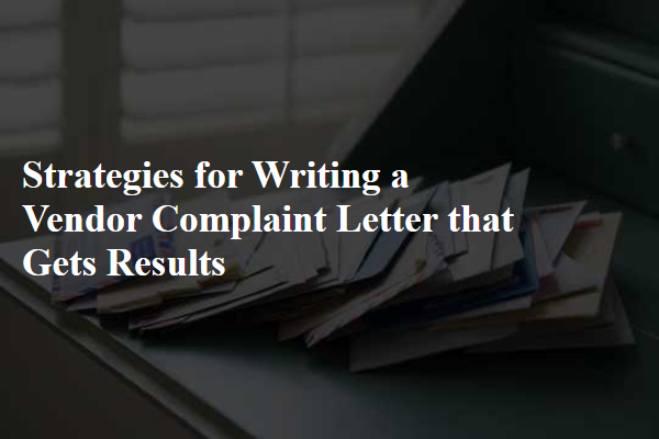 Strategies for Writing a Vendor Complaint Letter that Gets Results