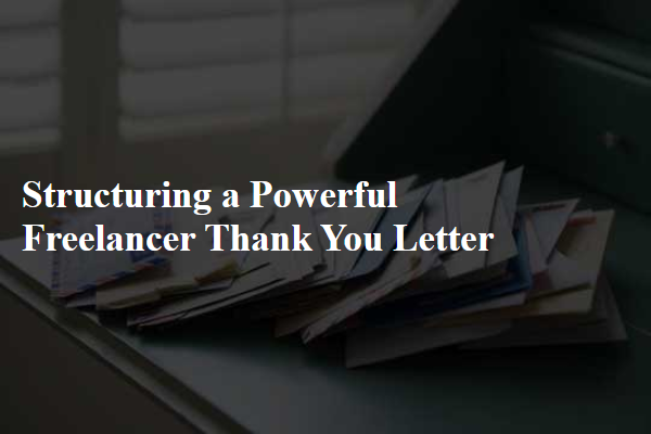 Structuring a Powerful Freelancer Thank You Letter