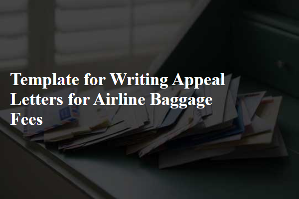 Template for Writing Appeal Letters for Airline Baggage Fees